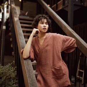 Odd Bird Co. Kardes Kimono Wrap Top Canyon Rose Medium